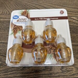 5 pack Great Value Twilight Woods Scented Oil Refills  New Sealed Fall Scent